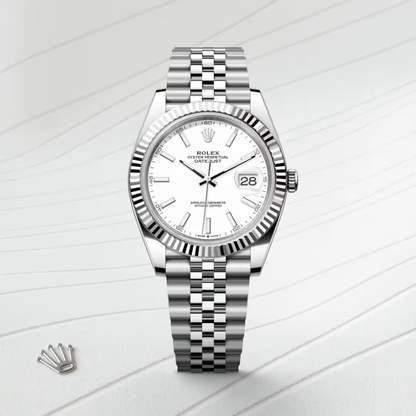 Luxos Montre Élégante Style Rolex Datejust Blanche