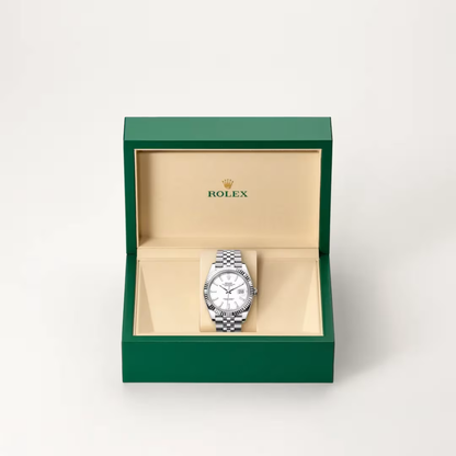 Luxos Montre Élégante Style Rolex Datejust Blanche