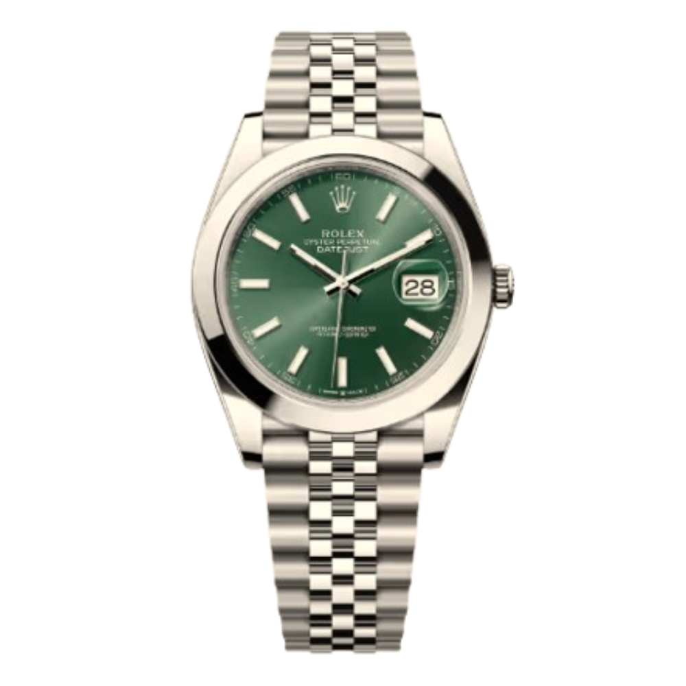 Luxos Montre Élégante Style Rolex Datejust Verte