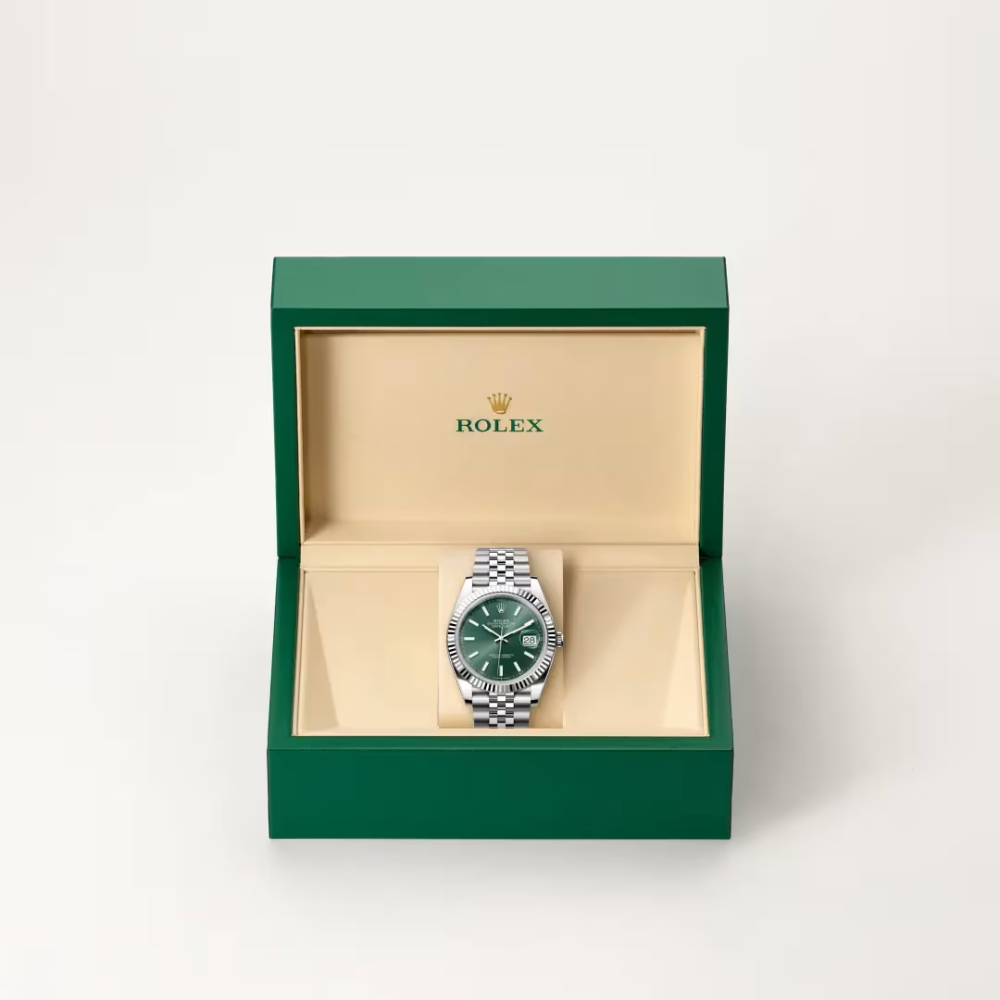 Luxos Montre Élégante Style Rolex Datejust Verte