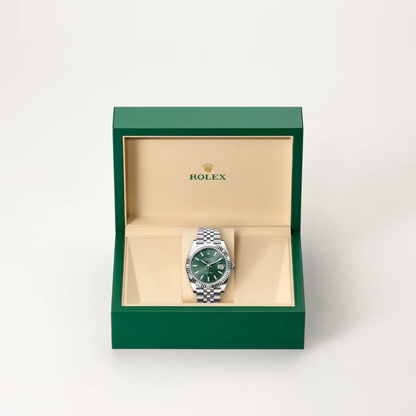 Luxos Montre Élégante Style Rolex Datejust Verte