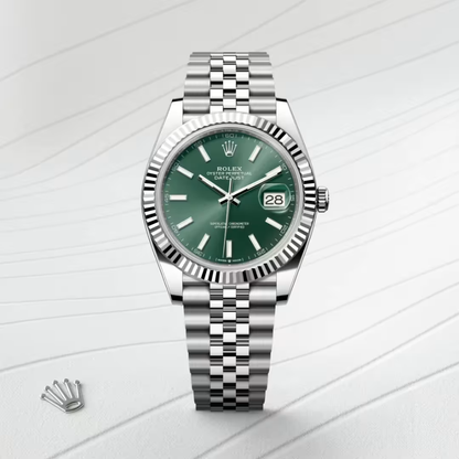 Luxos Montre Élégante Style Rolex Datejust Verte